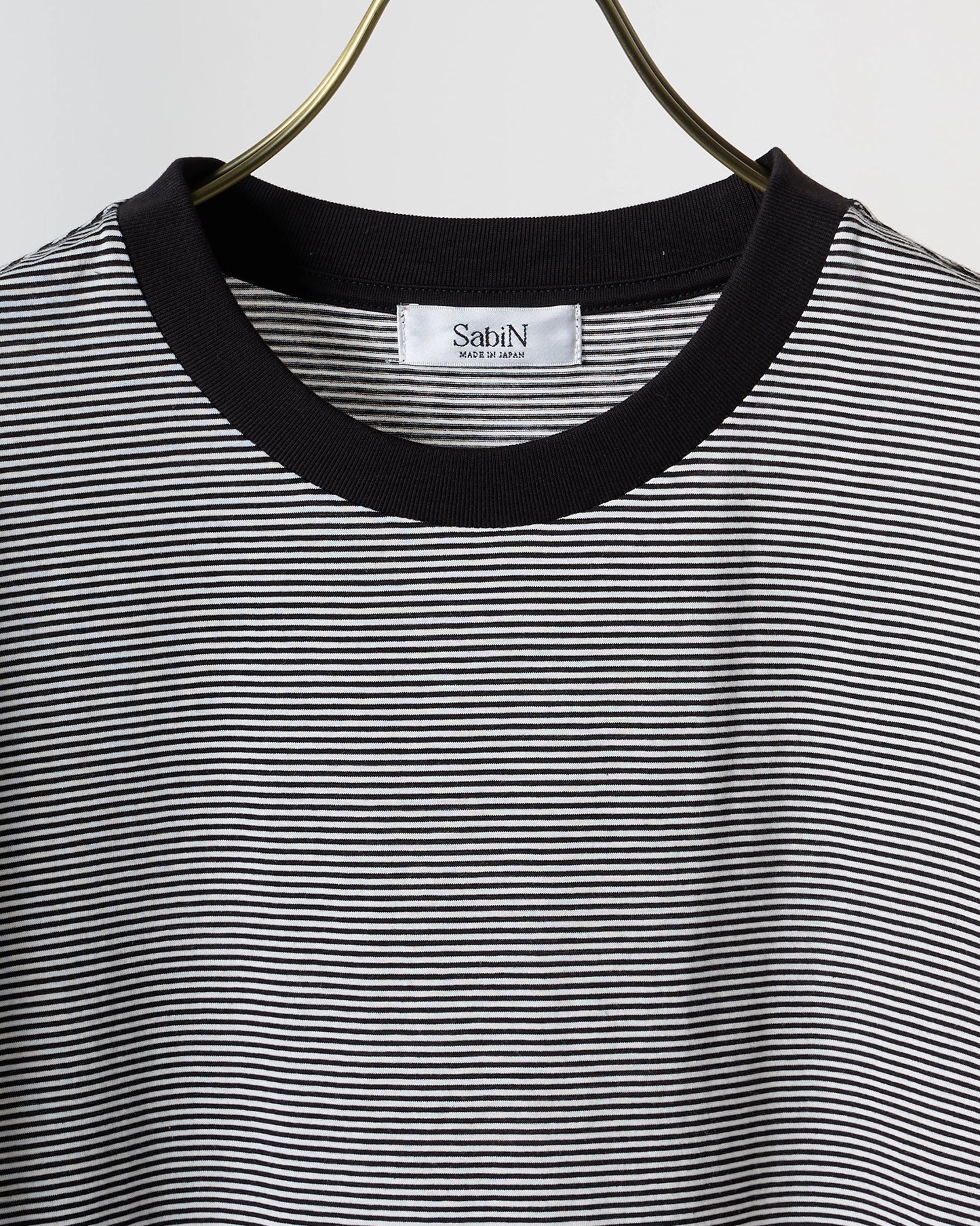 Albini cotton border T-shirt (White)