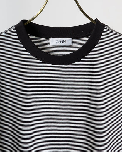 Albini cotton border T-shirt (White)