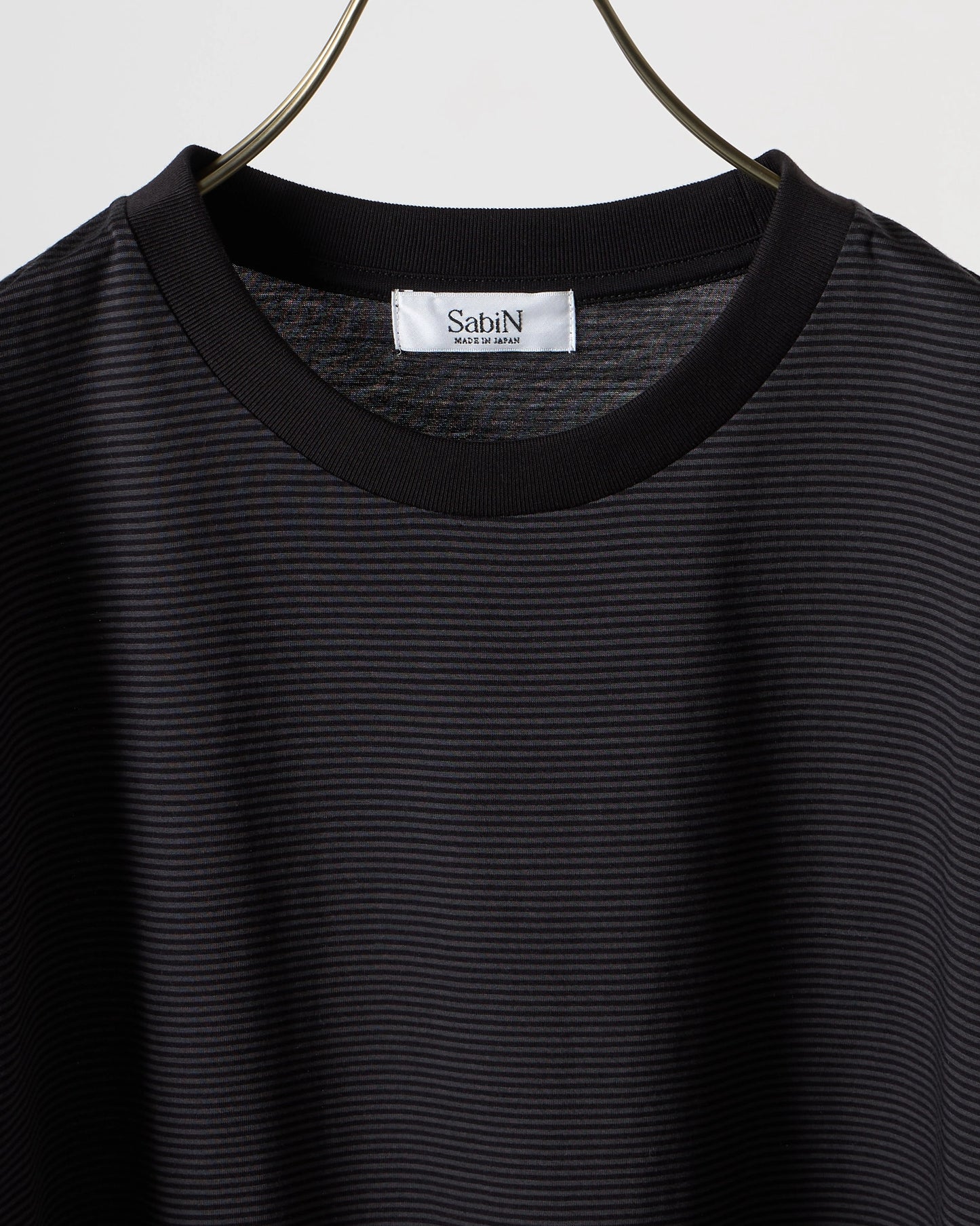 Albini cotton border T-shirt (Black)
