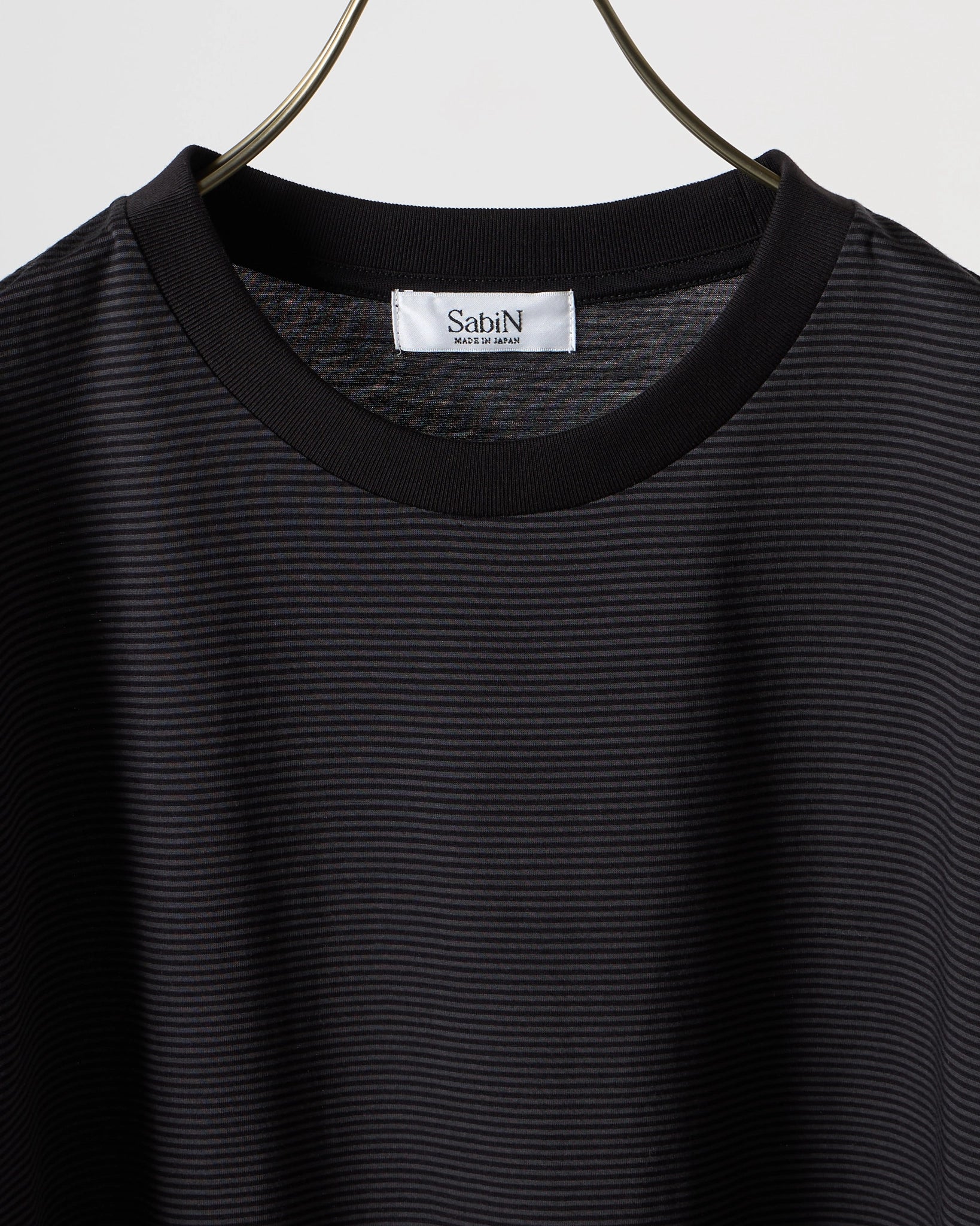 Albini cotton border T-shirt (Black) – SabiN