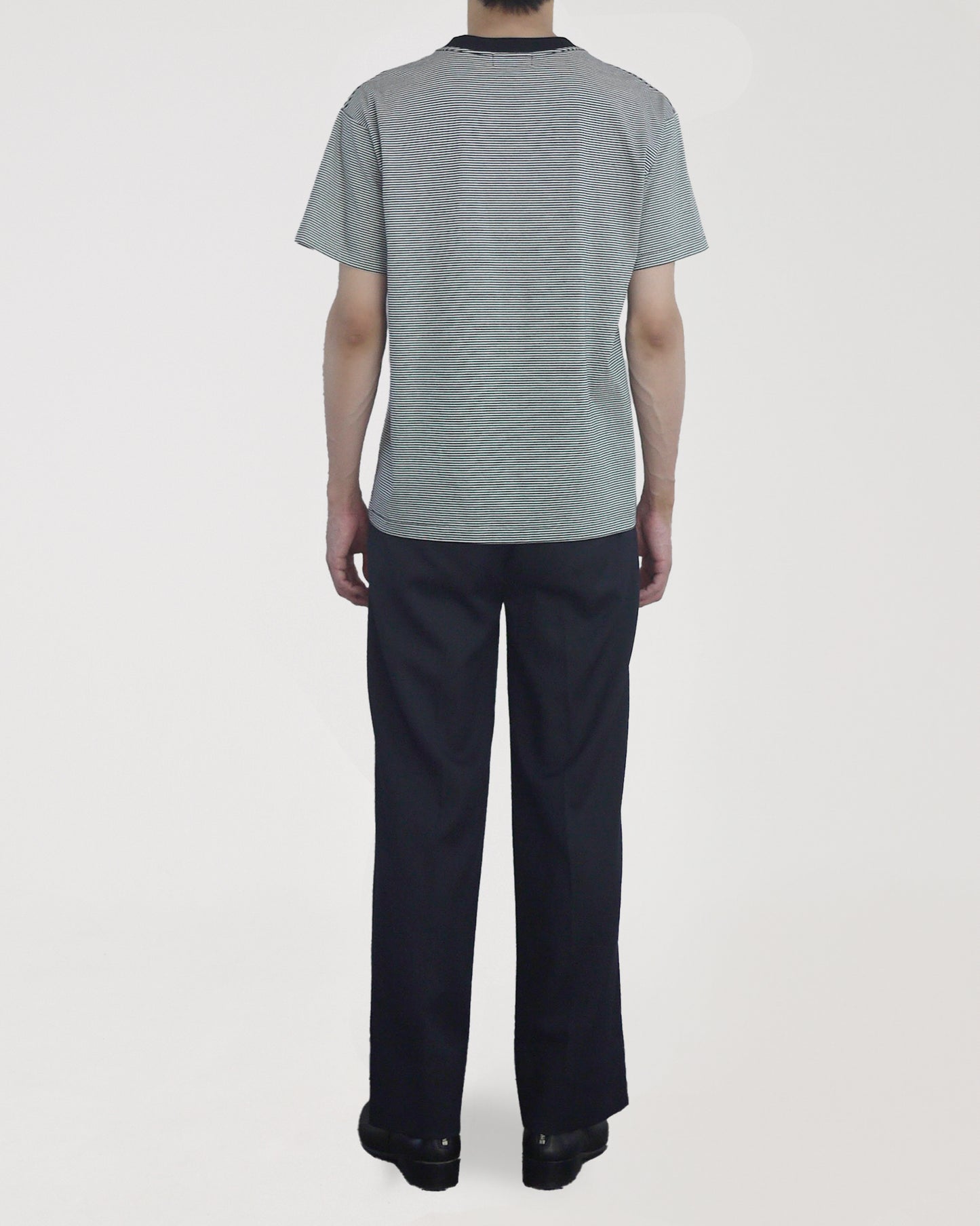 Albini cotton border T-shirt (White)