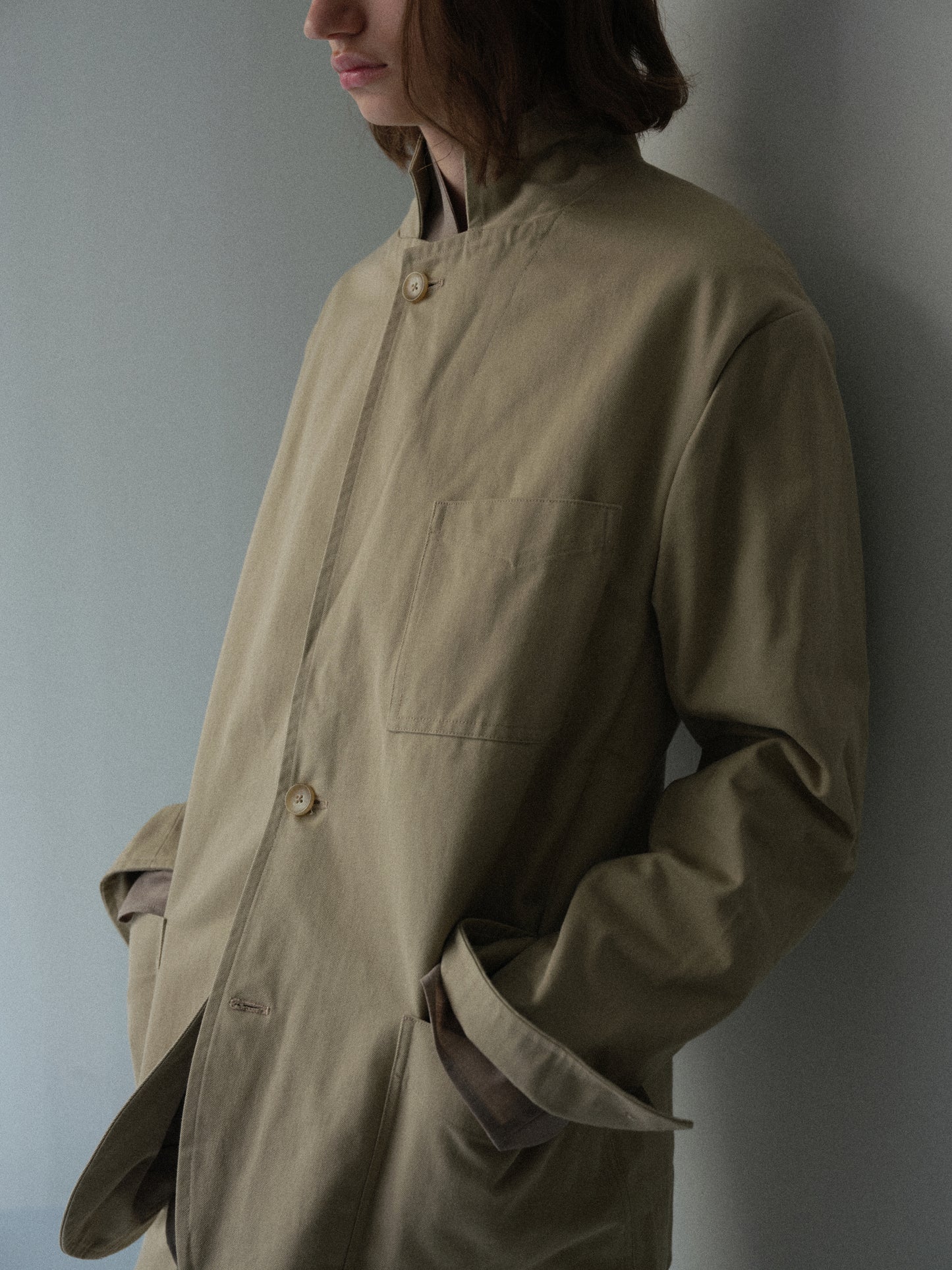Cotton Cordura twill chino jacket (Black)