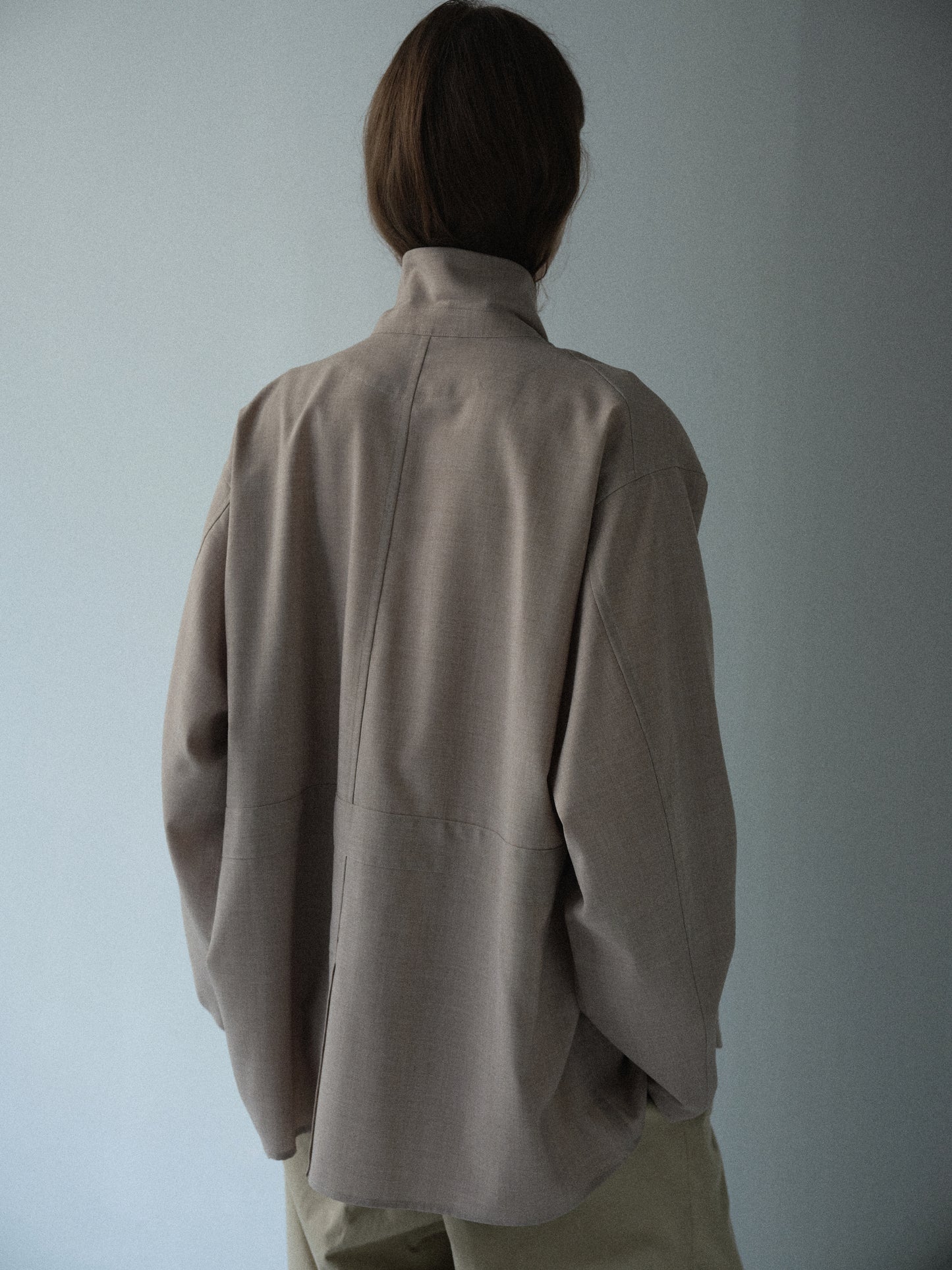 TW tropical washable Norfolk shirt jacket (Beige)