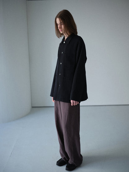 Grampians wool linen dress work jacket (Black)
