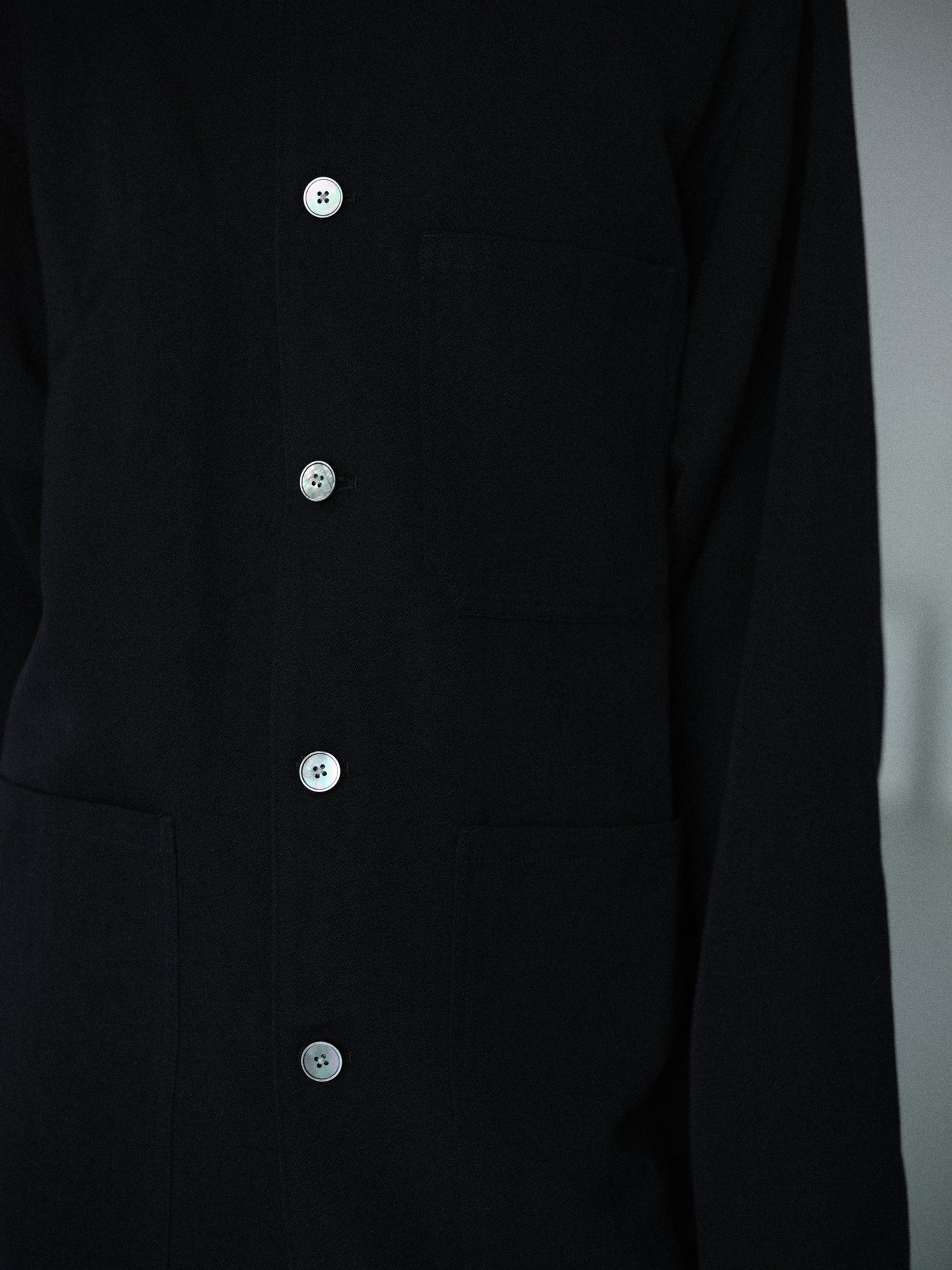 Grampians wool linen dress work jacket (Black)