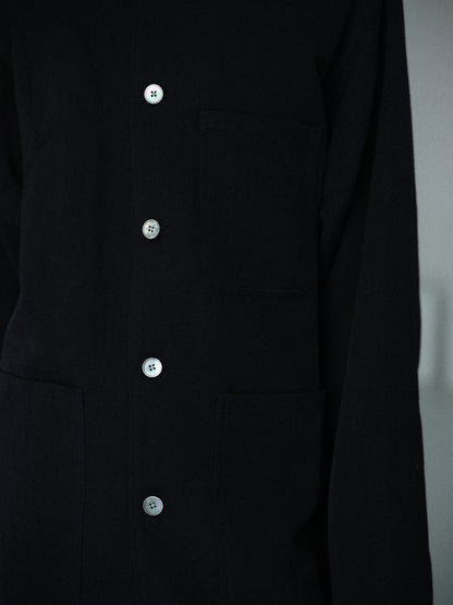 Grampians wool linen dress work jacket (Black)