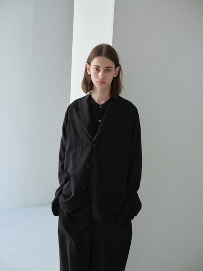TW tropical washable Norfolk shirt jacket (Black)