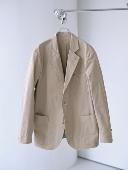 Cotton Cordura twill chino jacket (Beige)