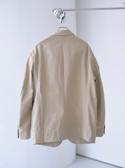 Cotton Cordura twill chino jacket (Beige)