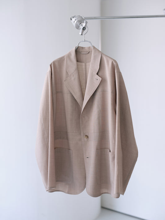 TW tropical washable Norfolk shirt jacket (Beige)