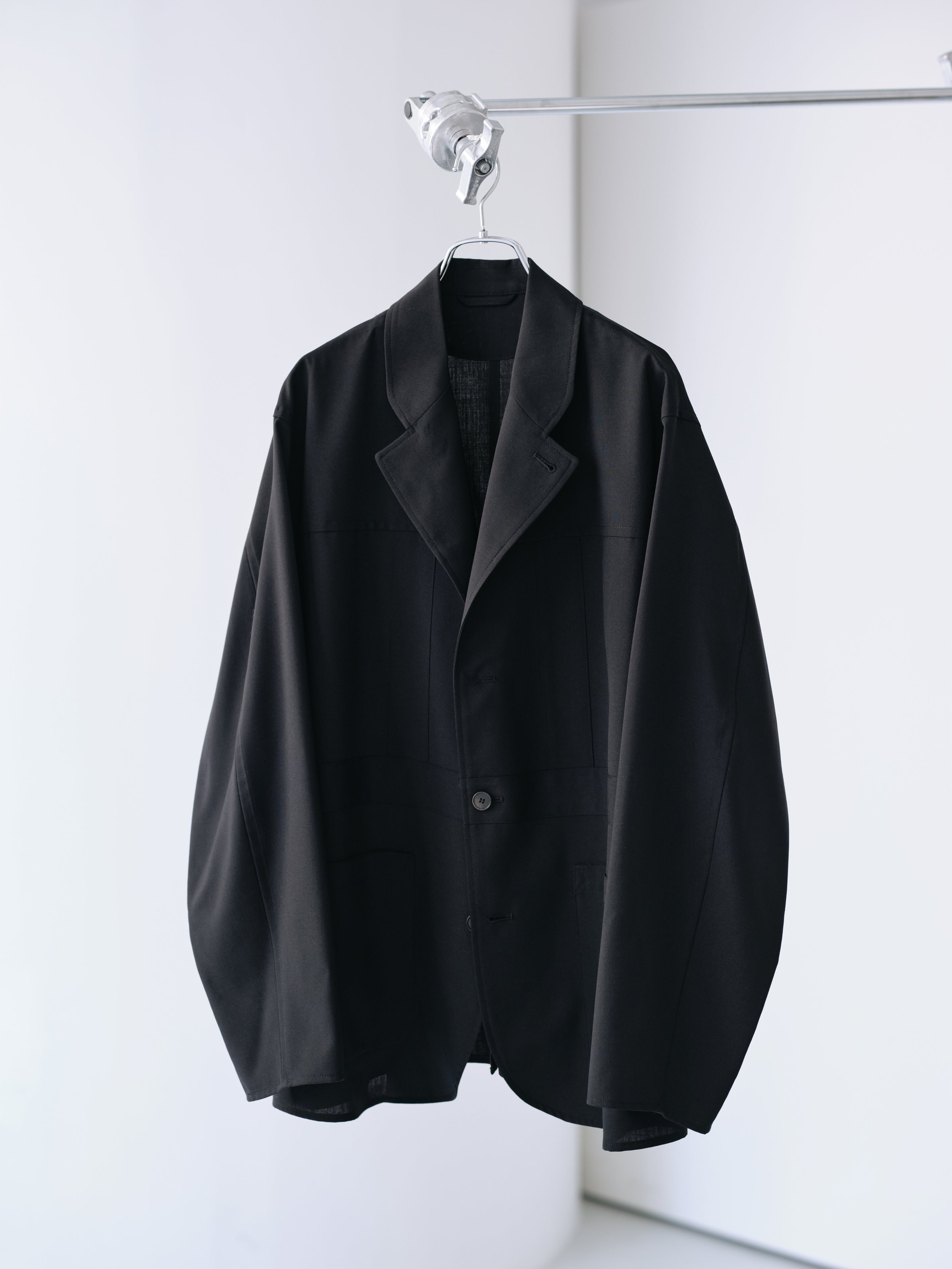 ARTS&SCIENCE スタンドカラージャケット 長袖シャツ ブラック TW tropical washable Norfolk shirt jacket (Black) – SabiN