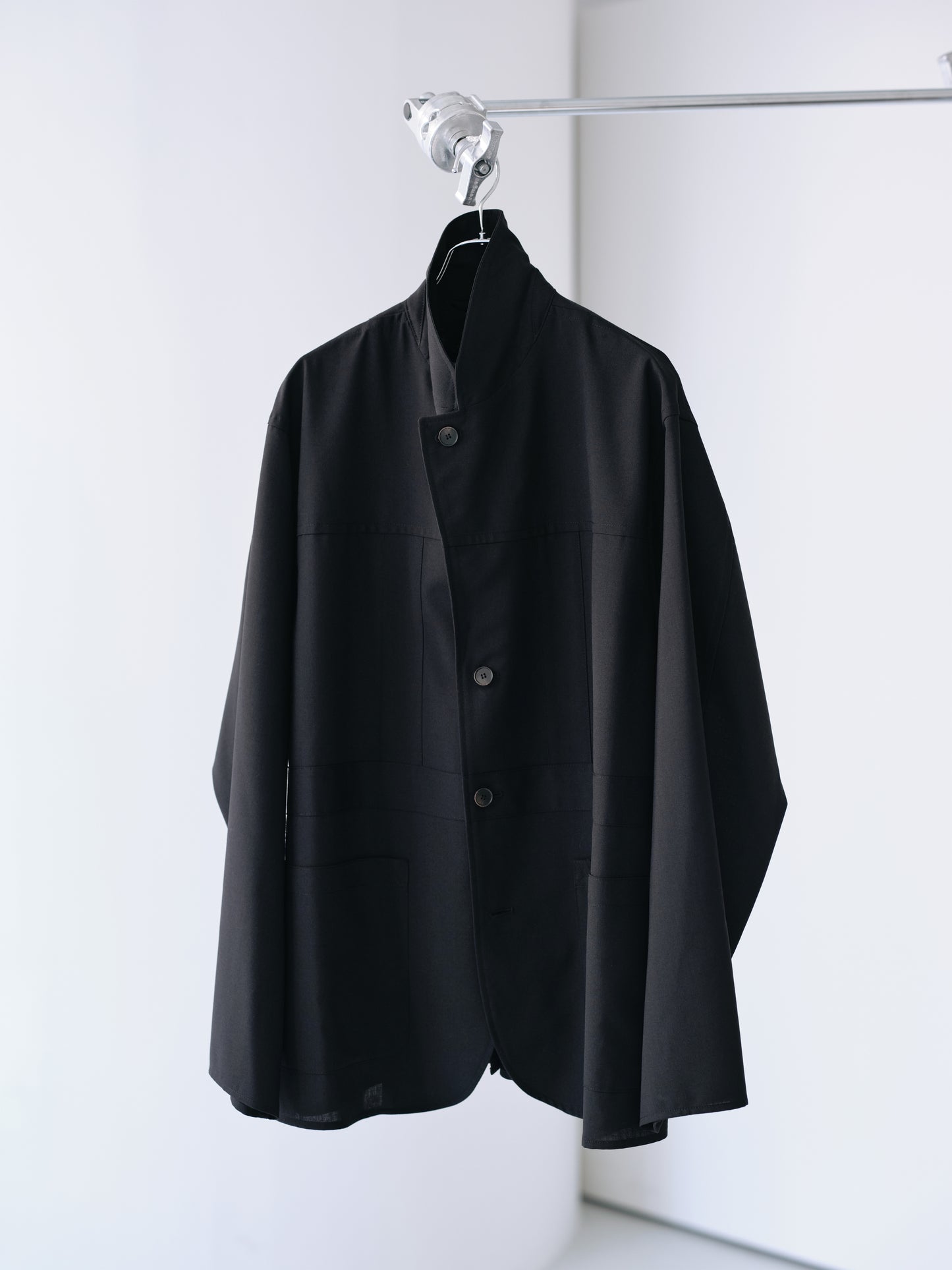 TW tropical washable Norfolk shirt jacket (Black)