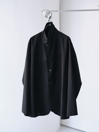 TW tropical washable Norfolk shirt jacket (Black)