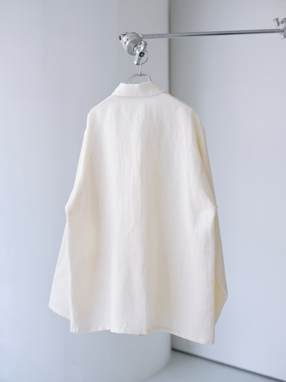 Grampians wool linen dress work jacket (Off-white)