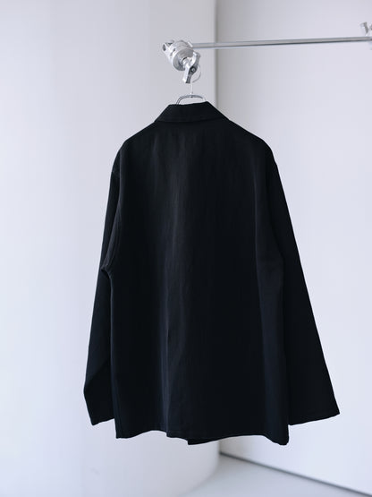 Grampians wool linen dress work jacket (Black)