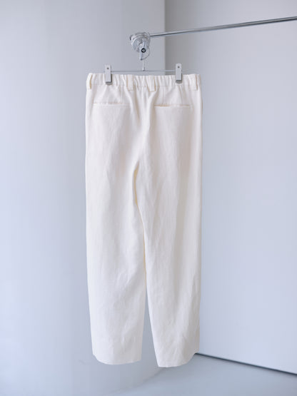 Grampians wool linen wide pants (Off-white)