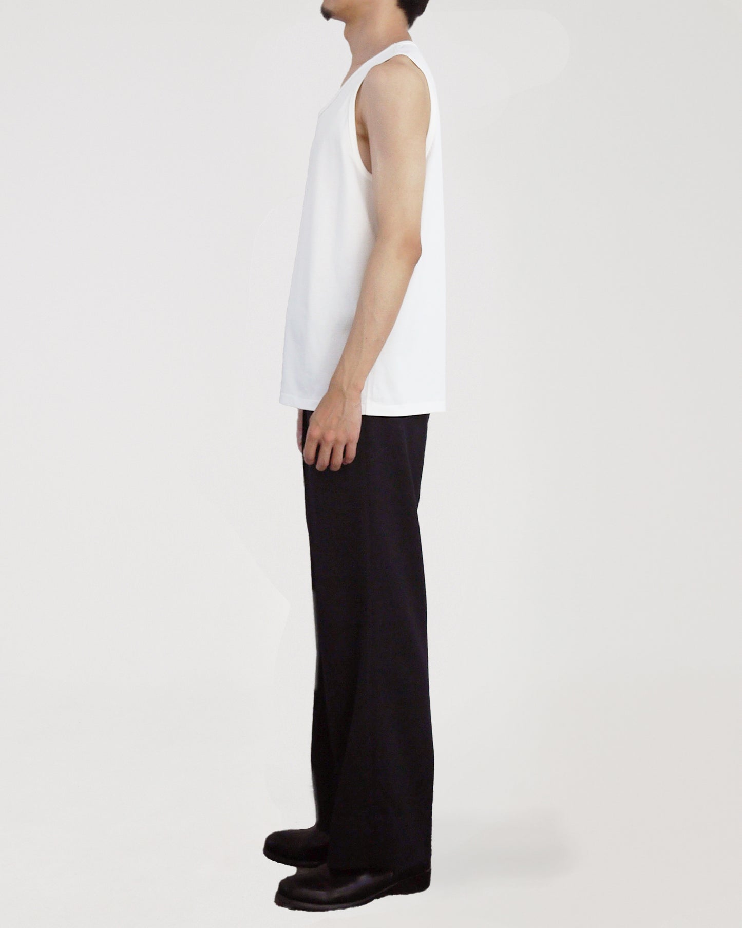 High gauge loose tank top (White)